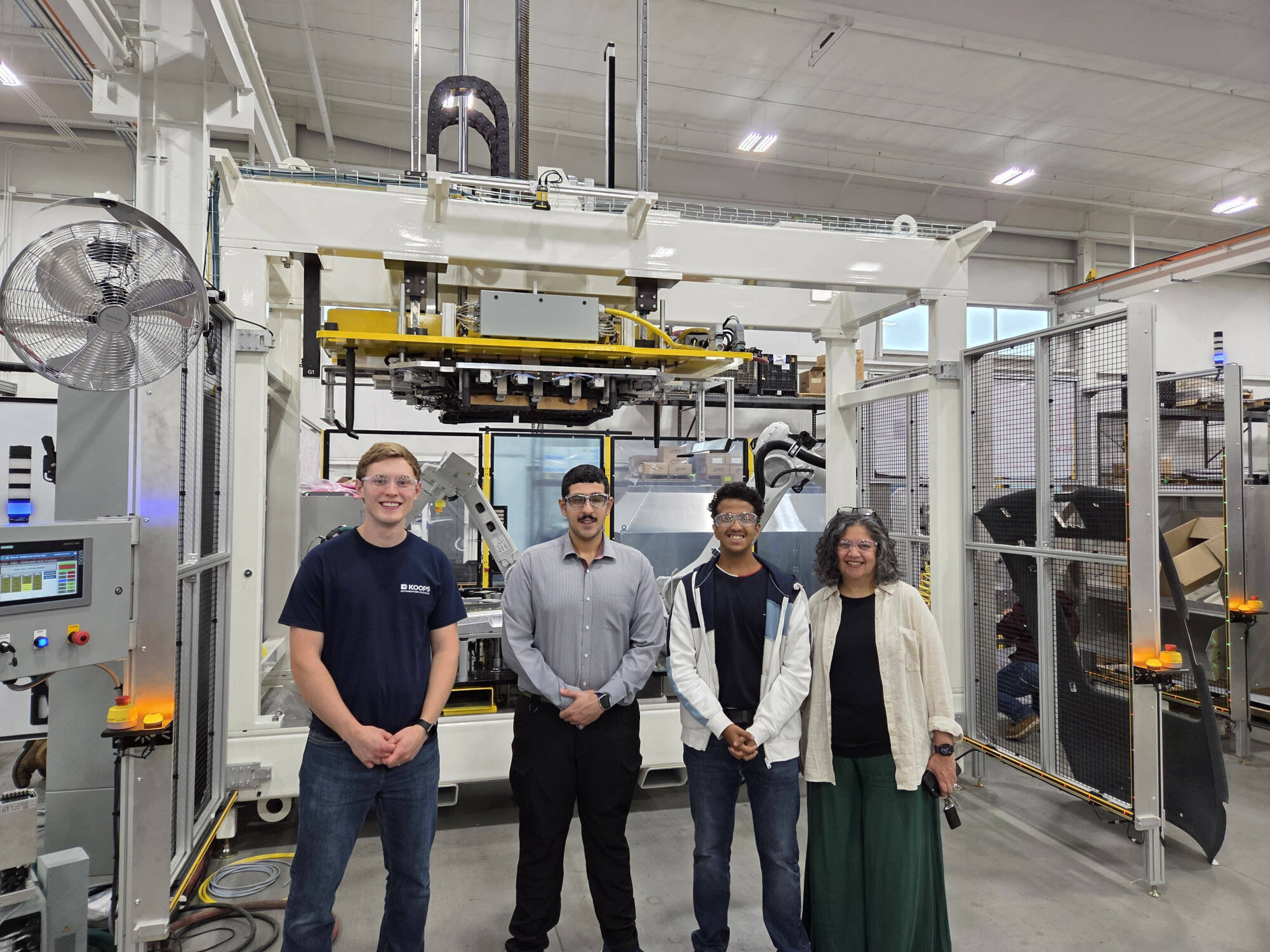 GLEE Academy participants and Academy Leader Samhita Rhodes visit Koops Industries